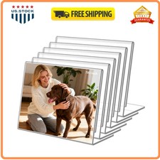 6 Pack 7x5 Clear Acrylic Picture Frames Self Standing Tabletop Photo Display