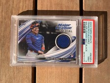 2023 Topps Francisco Alvarez Major League Material Black /199 Psa 9 Relic RC Met