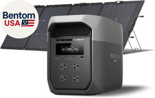 Portable Power Station DELTA 3 MAX with 220W Solar Panel, 3400W X-Boost Output,