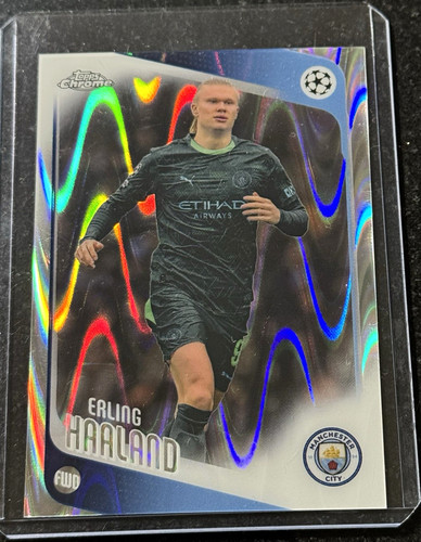 2025-26 Topps Chrome UEFA UCC Erling Haaland #181 RayWave Refractor Man City