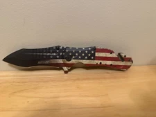 M Tech tactical folding knife 5" closed USA flag design ***NEW IN BOX***