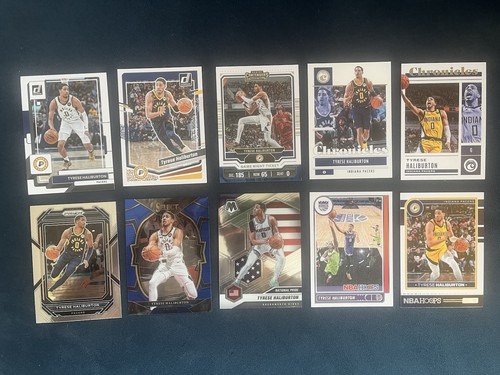 2020-25 Panini Tyrese Haliburton 10 Base Card Lot Indiana Pacers Prizm Mosaic