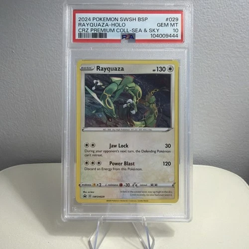 PSA 10 Rayquaza Crown Zenith Sea Sky Premium Collection SWSH BSP 29 Pokemon TCG