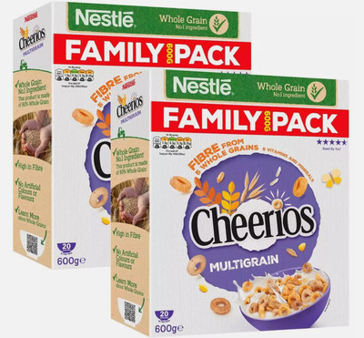 Nestle Cheerios Frühstück Mehrkorn Müsli Ballaststoffe Vollkorn Familienpackung 2x600g