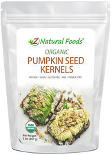 Pumpkin Seeds Organic Raw - Premium Shelled Unsalted Kernels - All Natural Pepit