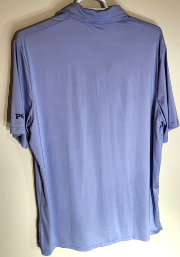 RLX Polo Ralph Lauren Moisture Wicking Polo Mens XL PGA Logo Striped Blue - Picture 2 of 7