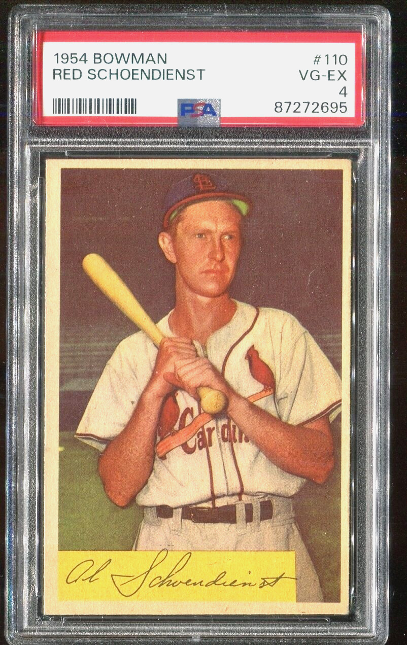 1954 Bowman #110 Red Schoendienst PSA 4