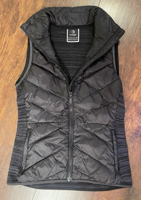 mpg puffer vest pockets full-zip quilted jacket