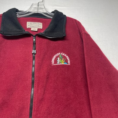 Colorado Timberline Fleece Jacket Mens L Red Full Zip Adventure 