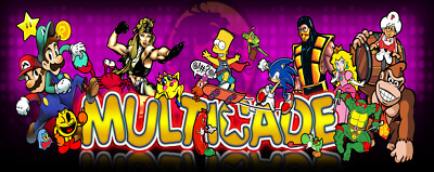 Multicade Arcade Classics Marquee For Reproduction Header/Backlit Sign