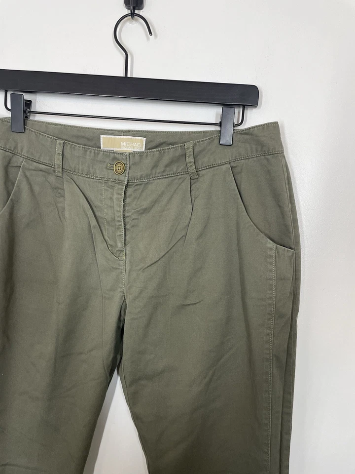 Michael Kors Womens Skinny Ankle Pants Olive Green Size 8 - Image 2 of 4