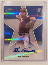 2020 Leaf Perfect Game Ref. National Showcase Ben Tadlock Autograph RC 1/1 Auto