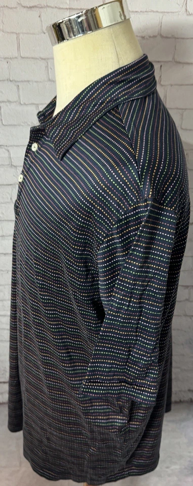 Camisa polo de manga corta a rayas Fila para hombre talla grande Foto 2 de 4