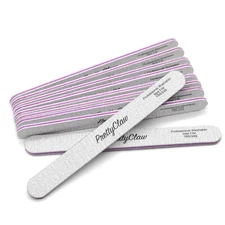 10pc Professional Nail Files Acrylic File Straight Zebra File 180/240 Grit