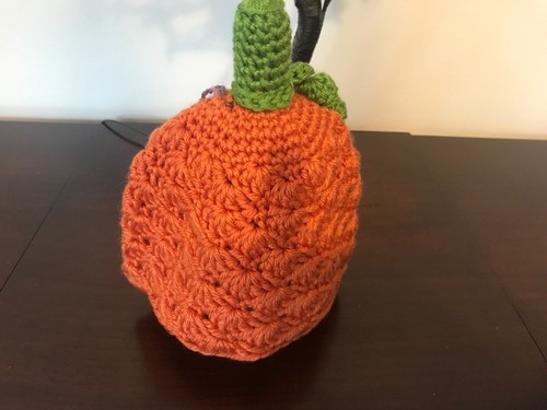 Knitted Pumpkin Hat For Unisex Baby/Toddler Halloween Beenie Hat Sz L 12-24 M - Picture 4 of 7