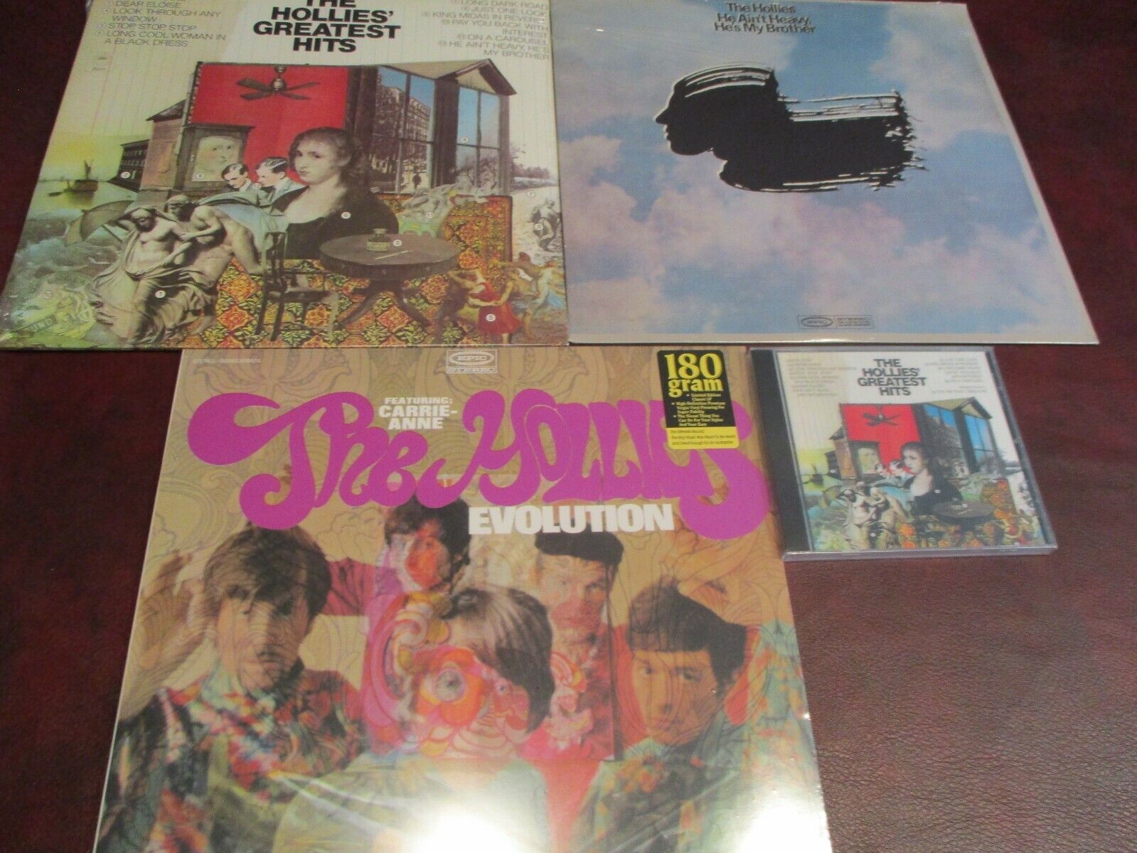 THE HOLLIES GREAT HITS & EVOLUTION 180 GRAM LP+ HE'S MY BROTHER RARE 3 LP'S + CD