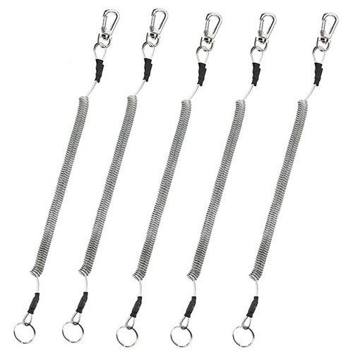 Spiral Retractable Spring Coil Keychain Anti-Lost Stretch Cord Rope Key Lanyard" - Picture 7 of 27