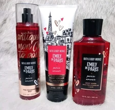 Bath & Body Works Emily In Paris Amour Fine Fragrance Mist,Body Cream,Gel Wash
