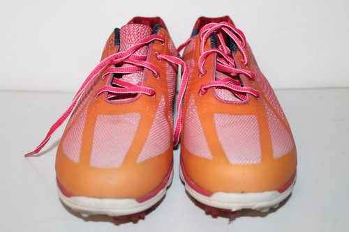Footjoy emPower Golf Shoes, #98002, Orange/Pink, Women's Size 9 - Picture 2 of 5