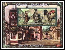 AZERBAIJAN 652 - Grimm's Fairy Tales "Bremen Town Musicians" S/S (pb76399)