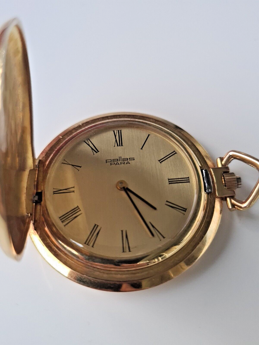 Sprungdeckel Pallas Para Mechanische Taschenuhr POCKET WATCH Läuft 1-16