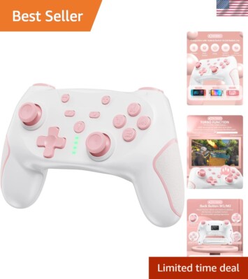 Ergonomic Switch Pro Controller with 6-Axis Sensor - Turbo & Immersive Vibration