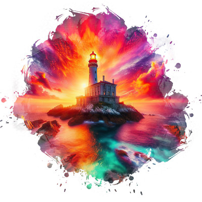 3x car sticker lighthouse stained glass 9x9 cm weatherproof vinyl sticker