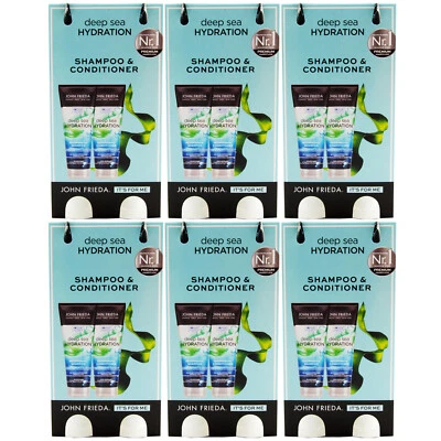 John Frieda Profond Sea Hydration Shampooing & Revitalisant 6 X Set Je 250ml - Photo 1/2
