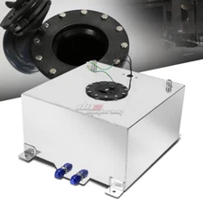 10 GALLON LIGHTWEIGHT PERFORMANCE POLISHED ALUMINUM FUEL CELL TANK+LEVEL SENDER