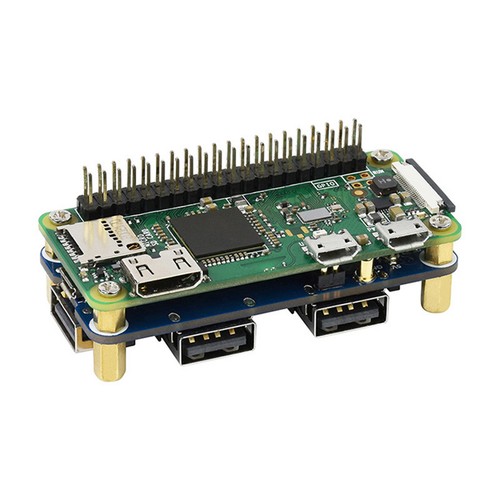 USB 2.0 Expansion Board + Case USB HUB HAT(B) Shell Kit for Raspberry Pi Zero 2W - Afbeelding 4 van 13