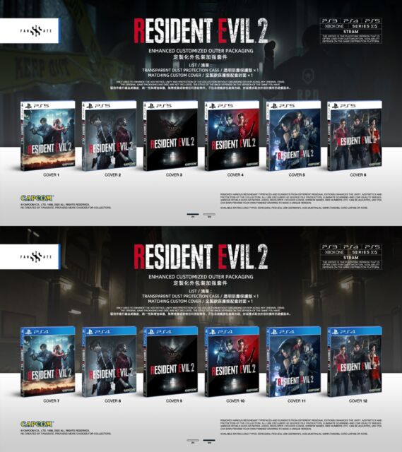 PS4 PS5 XBOX CUSTOM COVER & CASE｜RESIDENT EVIL 2 REMAKE