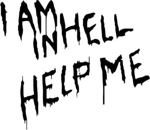 I'm in Hell, Help me naklejka winylowa Hellraiser Clive Barker Pinhead Horror  - Zdjęcie 1 z 1