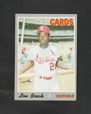 1970 Topps Lou Brock #330 ~ St Louis Card HOF