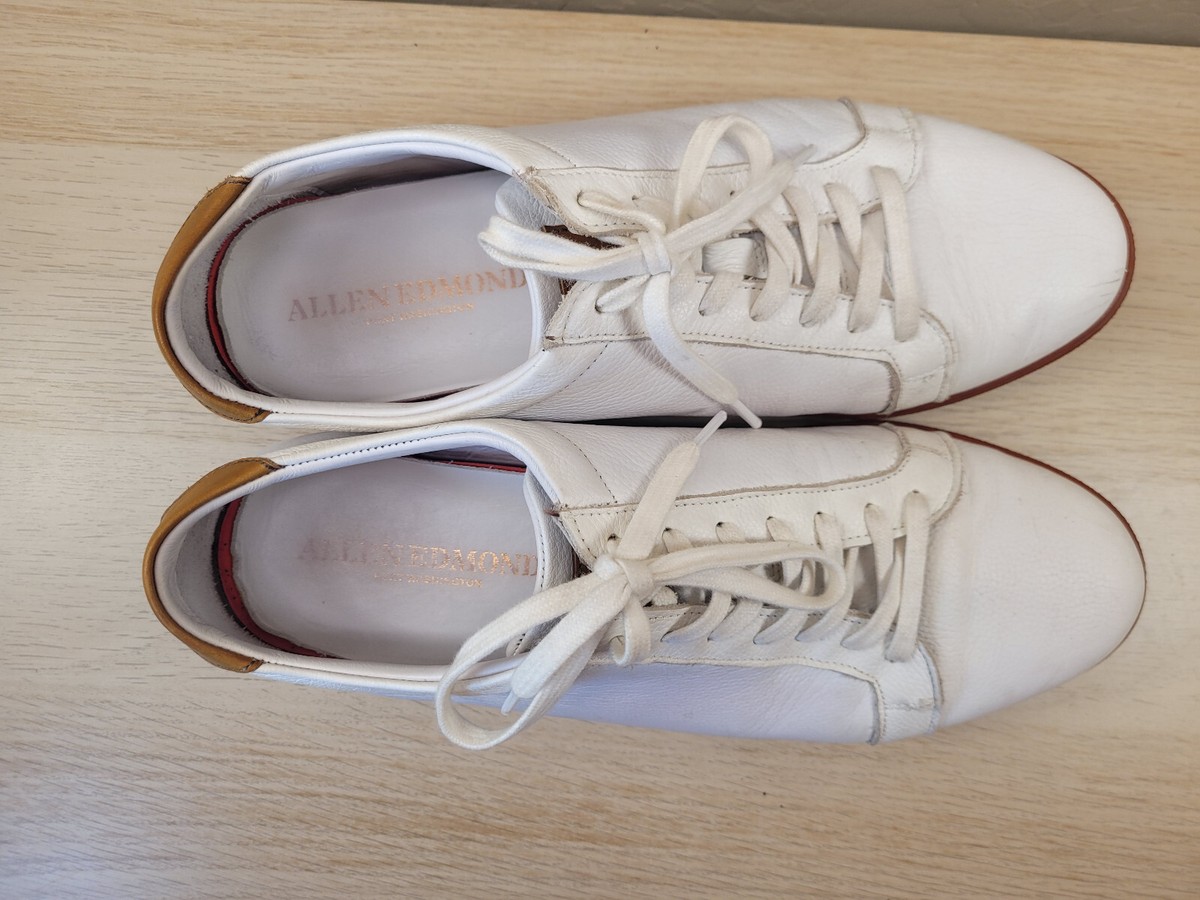 Allen Edmonds Courtside 3580 White Leather Shoe Sneakers  display picture 1