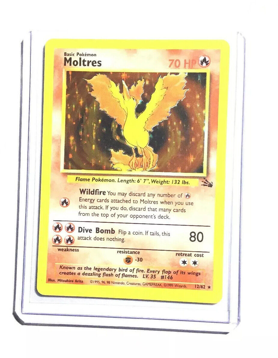 Moltres 12/62 - Fossil - Base Set - Pokemon Trading Card Game - PokeMasters