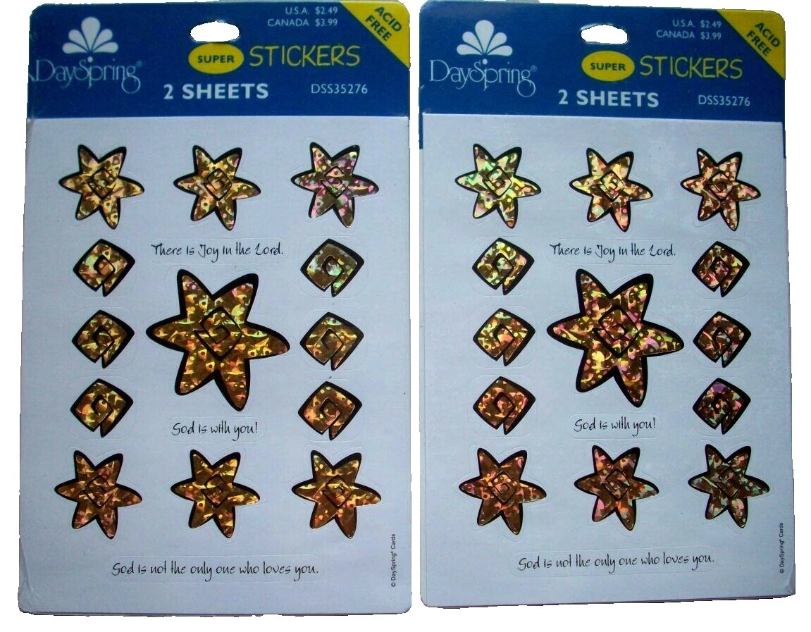 Pegatinas Scrapbooking holográfica religiosa