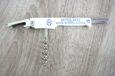 Vintage Hotel RITZ Barcelona Flaschenöffner Korkenzieher