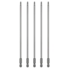 5pcs TT20 Torx Head Screwdriver Bit 8" Long 1/4" Hex Shank Magnetic Screw Driver