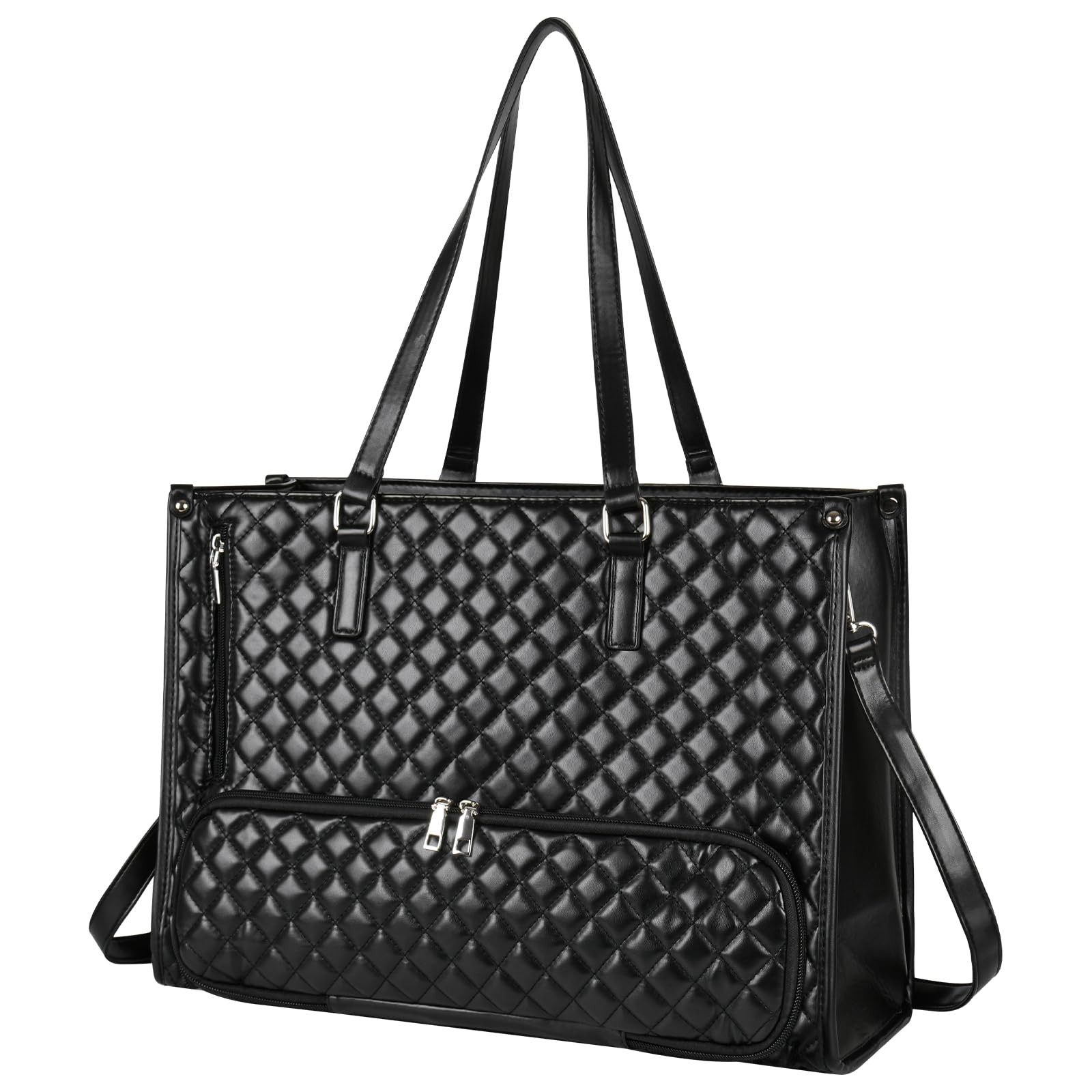 2-in-1 Lunch Tote Bag for Women with Insulated Lunch Compartment & Purse 15.6