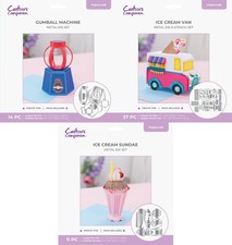 Crafters Companion Metal Die - Gumball, Ice Cream Van, Sundae 3D Dies Collection