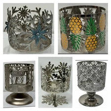 Bath & Body Works Candle Holder Pedestal Snowflake Pineapple Owl Woodland