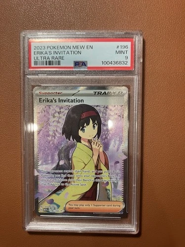 PSA 9 Erika'S Invitation Ultra Rare 196 2023 Pokemon Mew En-151 115675325
