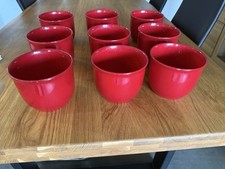 9 Blumentopf Blumentöpfe Übertopf Pflanze rot 14 x 11 cm