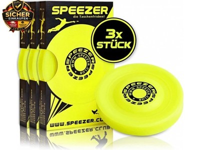   Mini Frisbee 3er Set   die gelbe Wurfscheibe ist das Outdoor Fun Sport Gadget