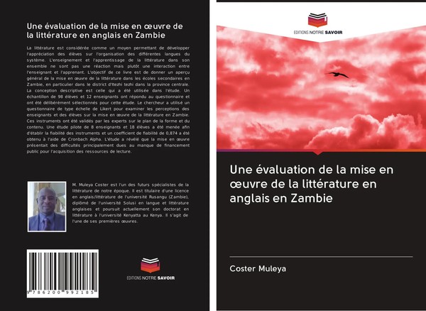 Coster Muleya | Une éValuation De La Mise En ¿Uvre De La LittéRature En...-image