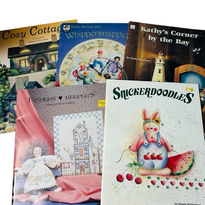 Vintage Decorative Painting Book Lot of 5 Cottage Farmhouse Coastal Kids Home