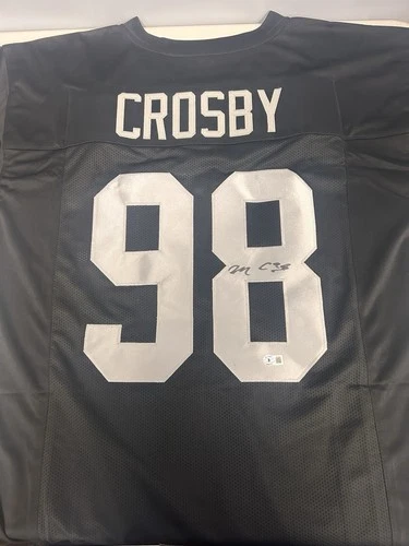 Maxx Crosby / Autographed Las Vegas Raiders Black Custom Football Jersey / COA