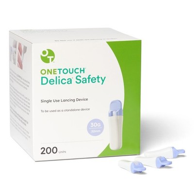 OneTouch Delica Safety - Lancing Devices for Diabetes Testing - Disposable Di...