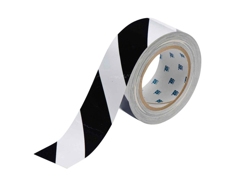 Brady 104319 - Floor Tape 2 inch x100' Black and White