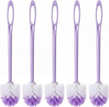 12 Pcs 17.3 Inch Purple Toilet Brush Bulk W/ Hook Hole Long Handle Toilet Bowl
